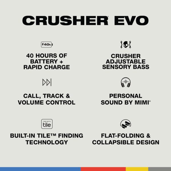 Skullcandy Crusher Evo Wireless Bluetooth Headphones - Image 2