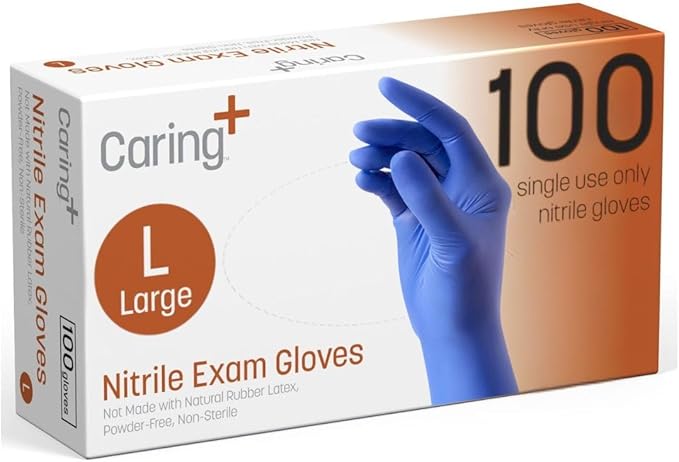 Caring Nitrile Exam Gloves