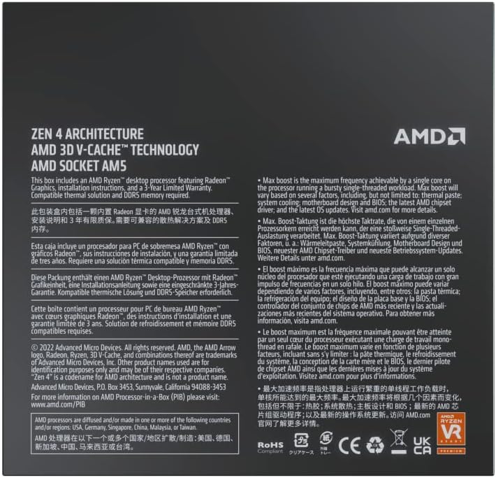 AMD Ryzen 7 7800X3D 8-Core, 16-Thread Desktop Processor - Image 2