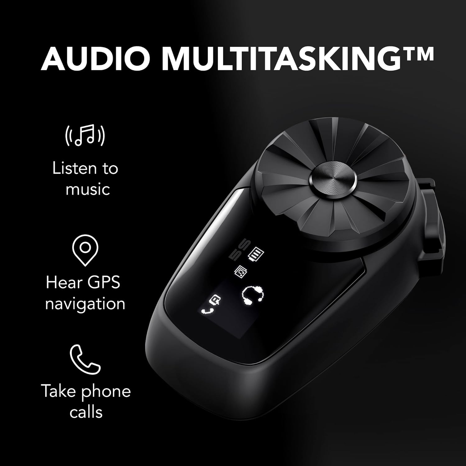 Sena 5S Motorcycle Bluetooth Communication System, Black, Single Pack - Image 3