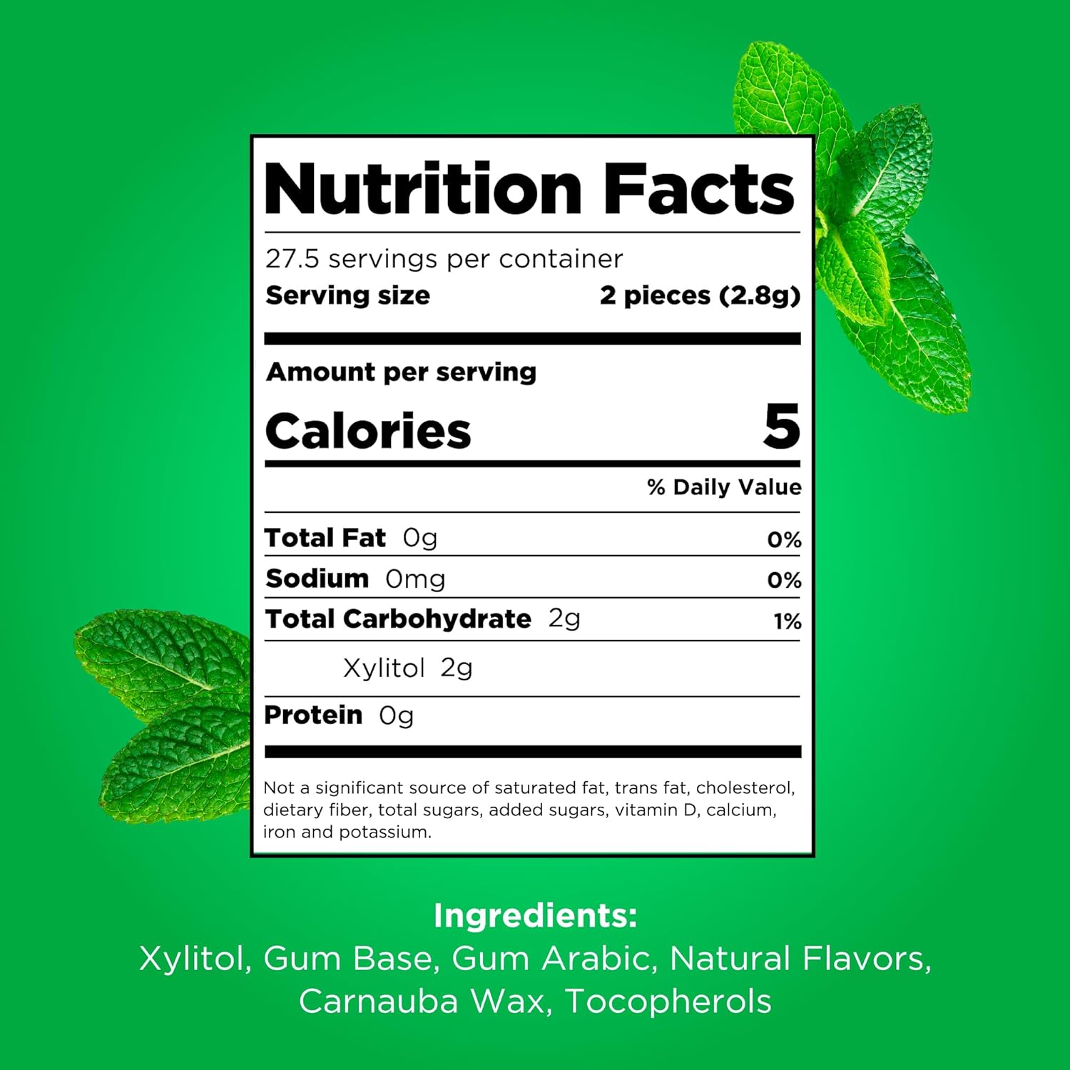 PUR Gum | Aspartame Free Chewing Gum | 100% Xylitol | Natural Spearmint Flavored Gum, 55 Pieces (Pack of 1) - Image 4