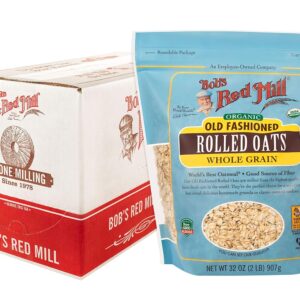 Bob's Red Mill Organic Old Fashioned Rolled Oats, 32oz (Pack of 1) - Non GMO, Whole Grain, Vegan, Kosher