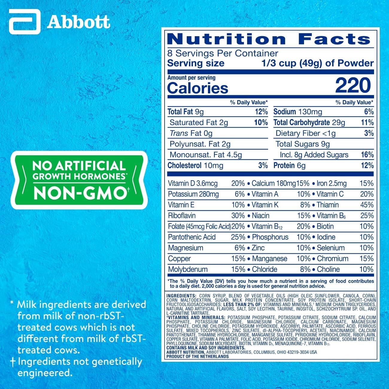 PediaSure Grow & Gain with Immune Support Shake Mix Powder, 23 Vitamins & Minerals, 6g Protein, Non-GMO, Gluten-Free, Vanilla, 14.1 oz Can, Pack of 3-24 servings - Image 10