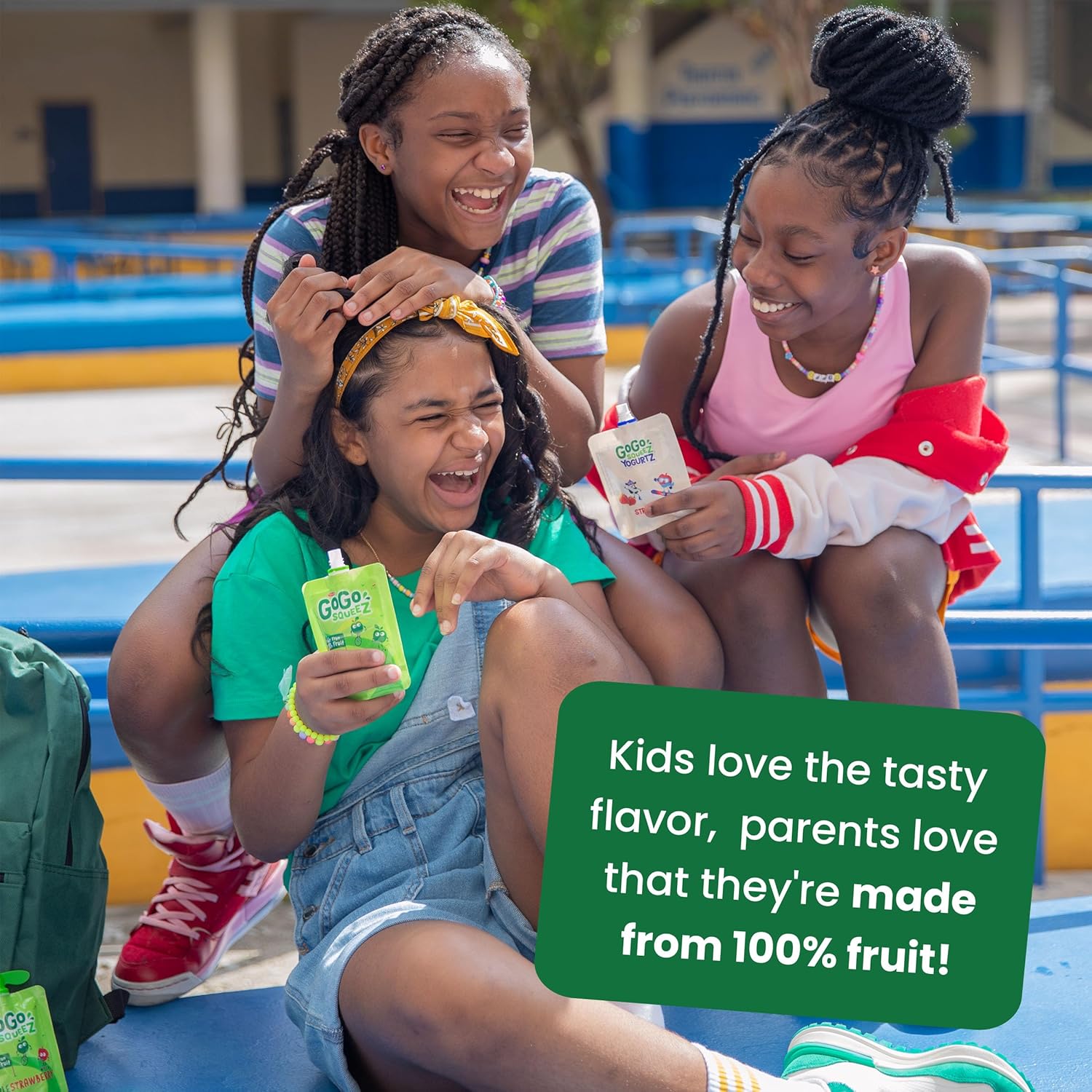 GoGo squeeZ Applesauce and Fruit Puree, Apple Apple, 3.2 oz (Pack of 20), Unsweetened Fruit Snacks for Kids, Gluten Free, Nut Free and Dairy Free, Recloseable Cap, BPA Free Pouches - Image 2