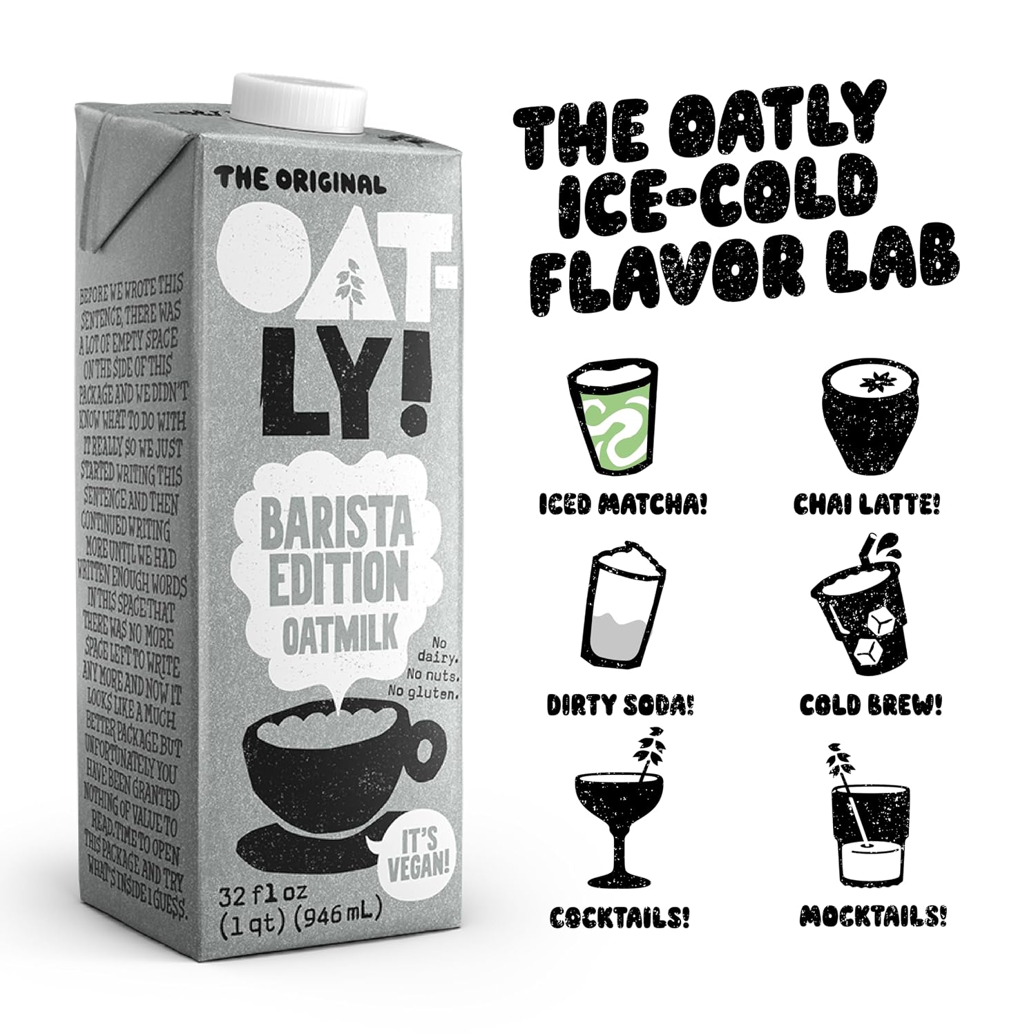 Oatly Barista Edition Oat Milk 32 fl. oz (12/Case) - Image 4